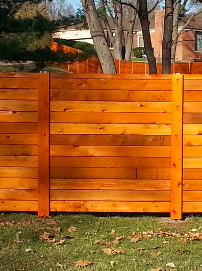 sideway horizontal fence example